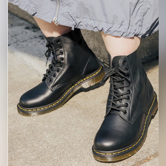 Dr. Martens Black Boots with Yellow Accents - Picture 5 of 13